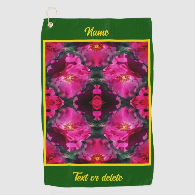 Roses Abstrakte Art und Weise Personalisiert Golfhandtuch (Vorderseite)