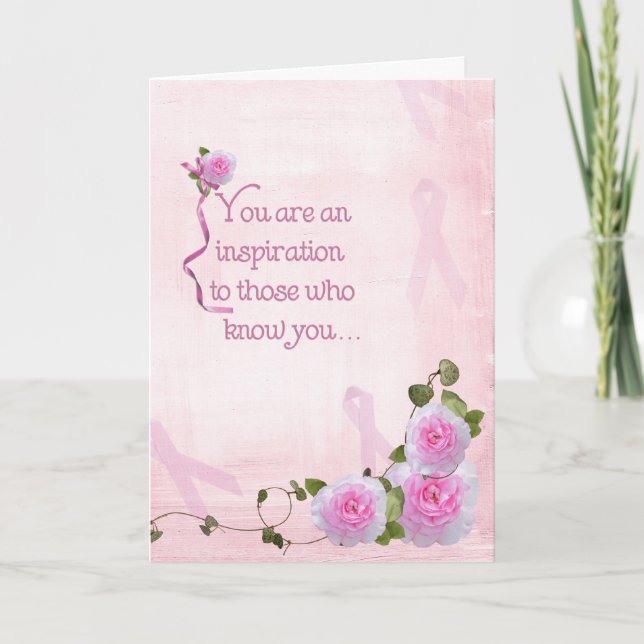 Roses and Ribbons Karte (Vorderseite)