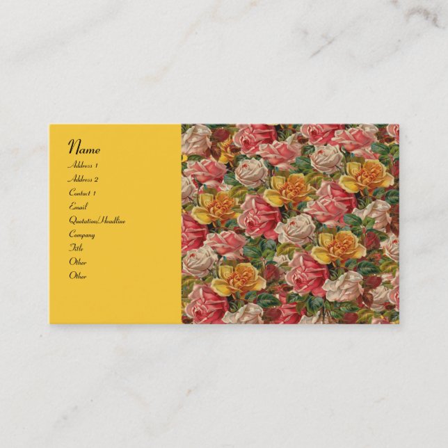 Roses antiques #2 Carte de visite (Devant)