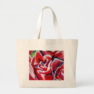Roses Aquarellmalerei Jumbo Stoffbeutel