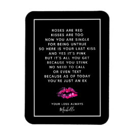 Roses Are Red Boyfriend Break Up Poem Personalized Magnet