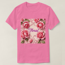 Roses Art Nouveau Florist T - Shirt