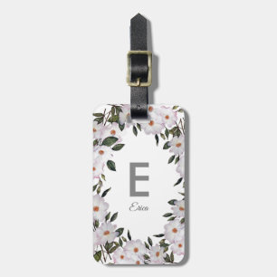 Roses Ballerina Floral Monogram Gepäckanhänger