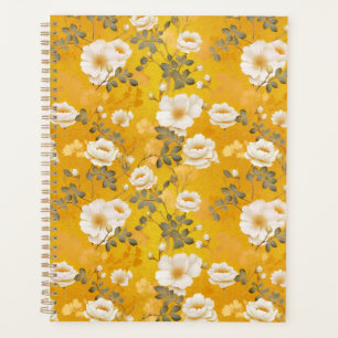 Roses blanches Floral Chiyogami Planificateur