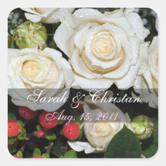 Roses Blanches Sauvegardez Le Sticker Date