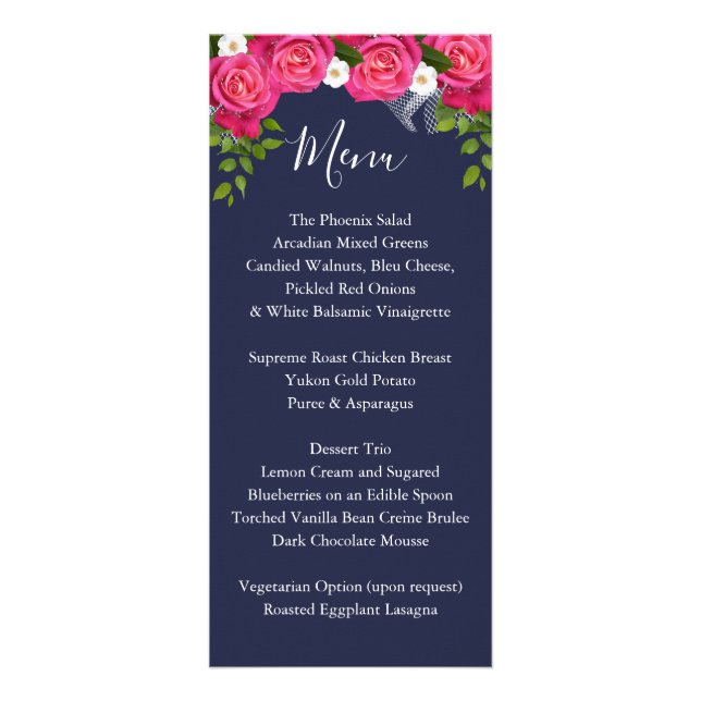 Roses bleues et roses de minuit - Menu (Dos)