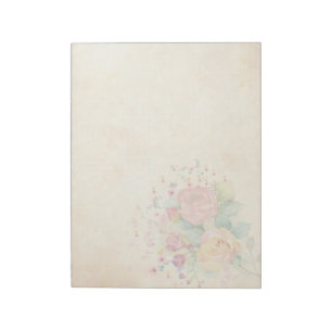 Roses - Bloc-notes de 40 feuilles de 11 po x 8,5 p