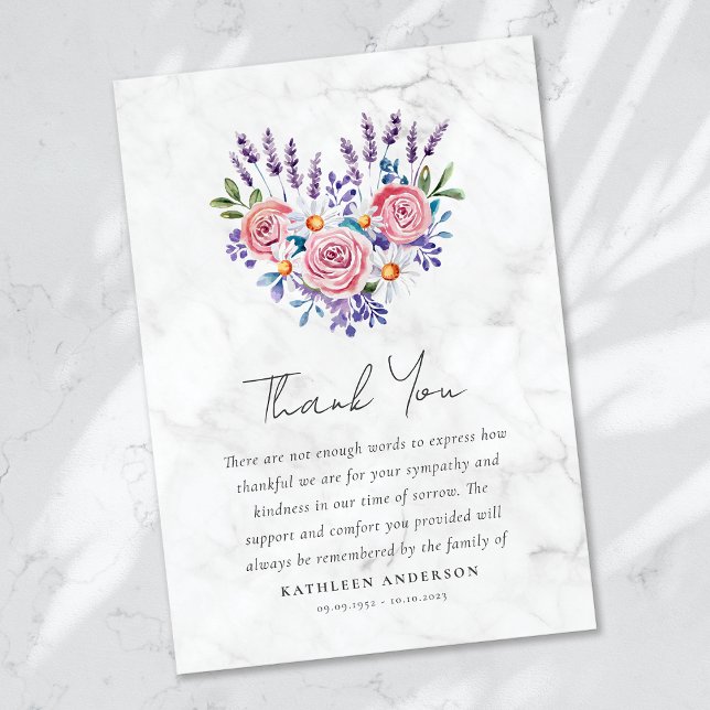 Roses Blumenbeerdigung Beileid Dankeskarte (Von Creator hochgeladen)