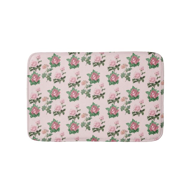 Roses Blumenkern Hütte Shabby Chic Badematte (Vorderseite)