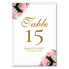 Roses Bouquet Blume Blumenhochzeit Tischnummer