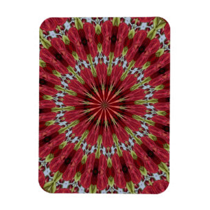 Roses Bouquet Kaleidoscope Under Glass 1 Magnet