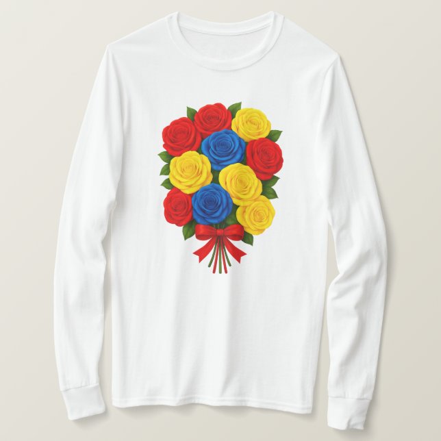 Roses Bouquet Women's Long Sleeve T-Shirt (Design vorne)