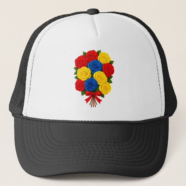 Roses Bouquet Women's Trucker Hat Truckerkappe (Vorderseite)