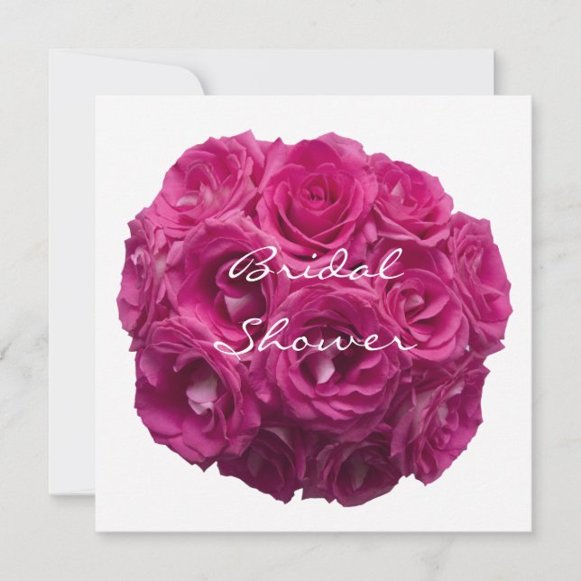Roses Bridal Dusche Einladung Vorlage (Vorderseite)