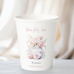 Roses Bridal Teezeremonie Party Pappbecher