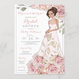 Roses Bride Brautparty Einladung