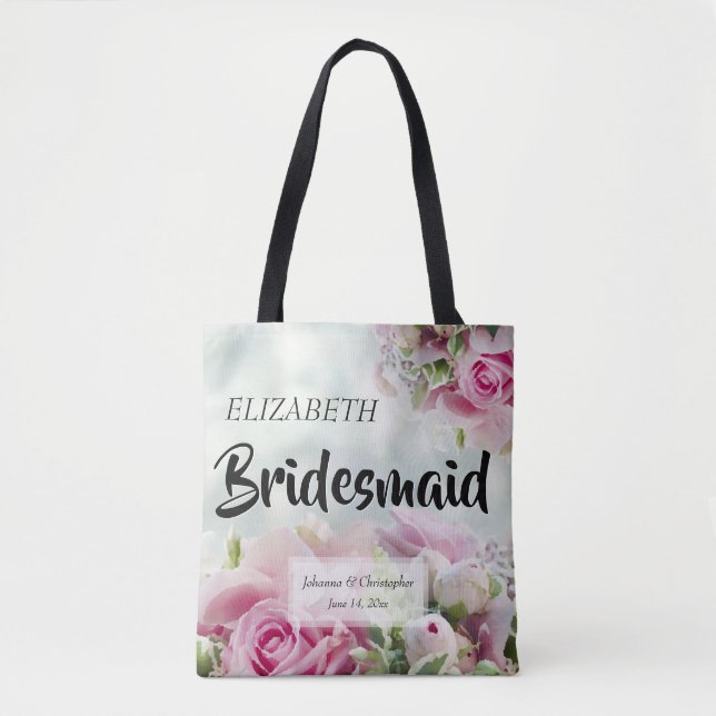 Roses Bridesmaid Hochzeitstasche mit Namen Tasche (Vorderseite)