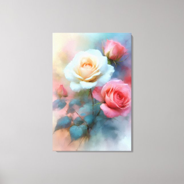 Roses Buquet Canvas Print Leinwanddruck (Vorderseite)