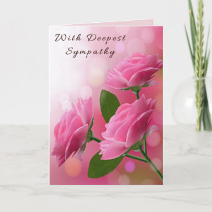 Roses chrétiens de rose de carte de sympathie