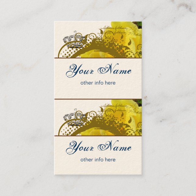 Roses, couronne, remous et étiquettes de papillons (Devant)