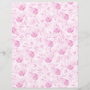 Roses Damask Scrapbook Paper