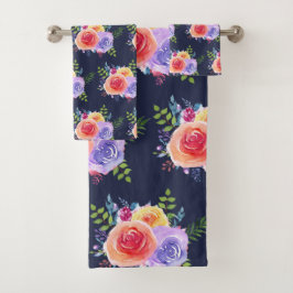 Roses d'aquarelle moderne Floral Bouquet Motif