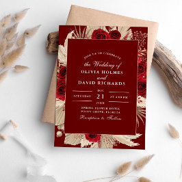 Roses de Bourgogne et Faire-part de mariage de la 