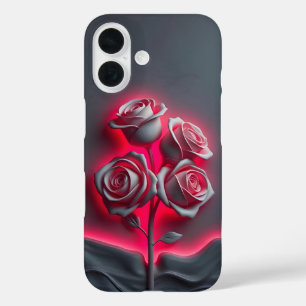 Roses de Neon Rouge sur coque iphone de Coque noir