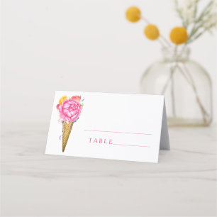 Roses de pivoine dans la crème glacée - cartes mar