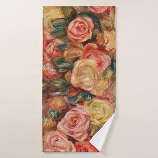 Roses de Renoir Impressionist Peinture Towel (Serviette de bain)