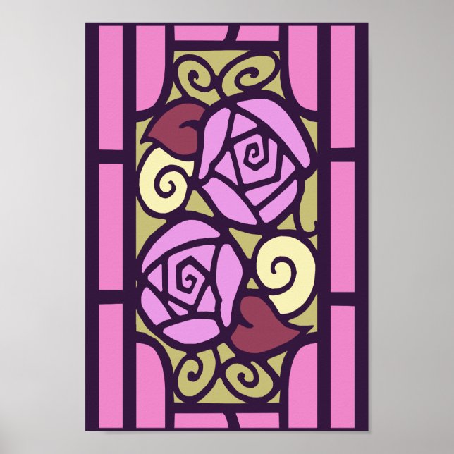 Roses déco en rose (Devant)