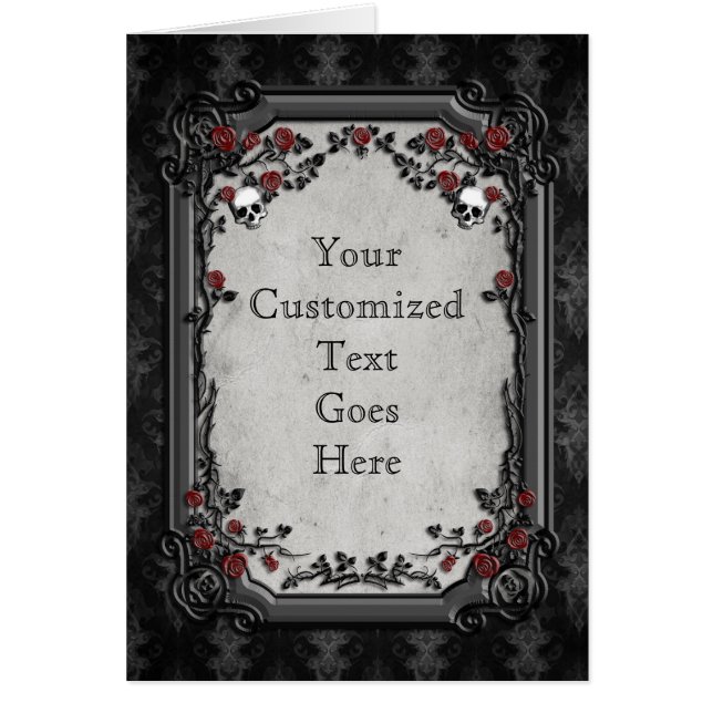 Roses et crânes gothiques (Devant)