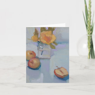 Roses et pommes - Carte à peindre à l'huile à vie