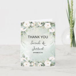 Roses Eucalyptus-Blätter Dankeskarte