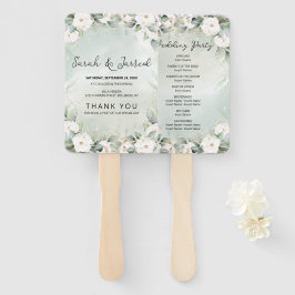Roses Eucalyptus-Blätter Hochzeit Fächer