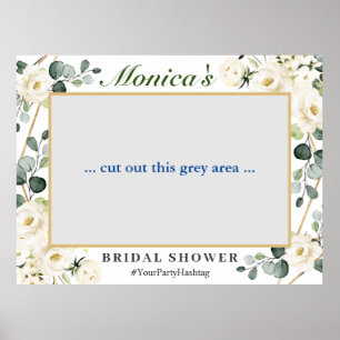 Roses Eucalyptus Brautparty Foto Prop Poster