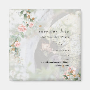 Roses Eukalyptus-Foto Save the Date Magnet