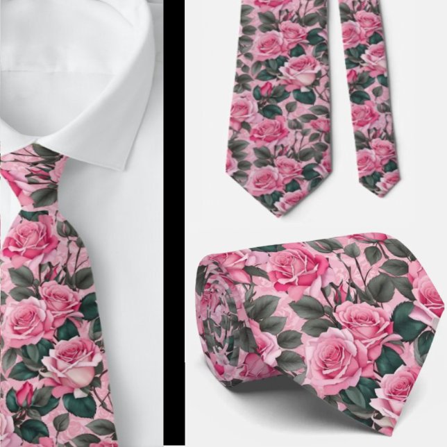 Roses Floral Blume Neck Tie Necktie Krawatte (Von Creator hochgeladen)