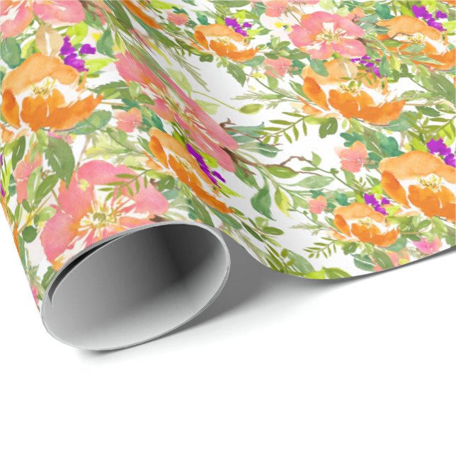 Roses Floral Geschenkpapier (Rolleneckpunkt)