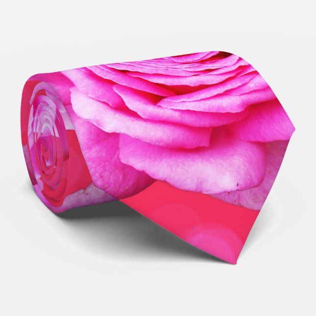 Roses Floral Unisex Silky Krawatte (Gerollt)
