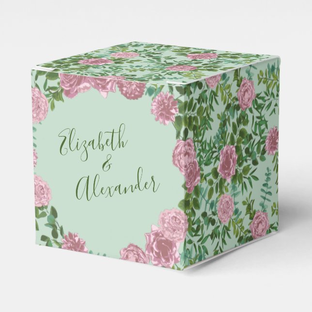 Roses Garden Spring Wedding Geschenkschachtel (Vorderseite)