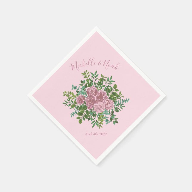 Roses Garden Spring Wedding Serviette (Ecke)