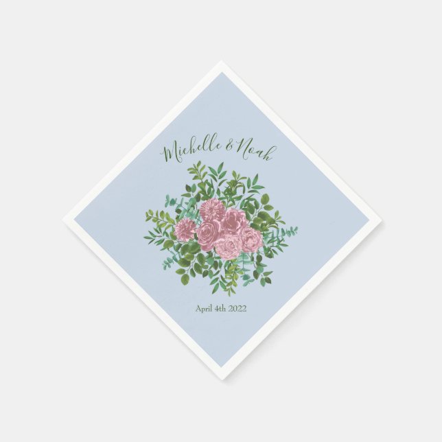 Roses Garden Spring Wedding Serviette (Ecke)