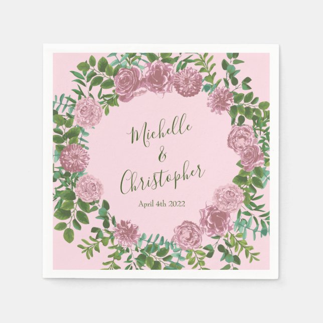 Roses Garden Spring Wedding Serviette (Vorderseite)