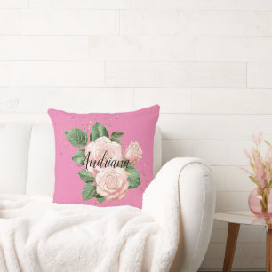 Roses Gold Confetti Kissen