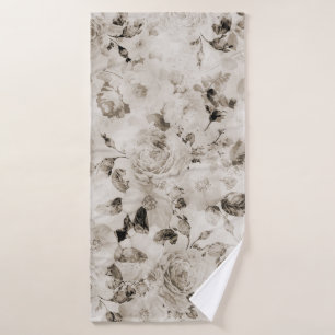 Roses gris blancs élégants minables vintages