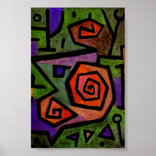 Roses héroïques par Paul Klee Poster d'art Abstrai