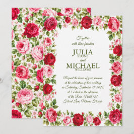 Roses Hochzeit Einladung