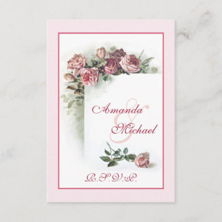Roses Hochzeit RSVP Karte