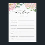 Roses Hochzeitsempfehlung und Wunschkarte in Rosa  Begleitkarte<br><div class="desc">Mit diesen hübschen Blumenkarten geben Sie den Neuvermählten Ratschläge und Wünsche. Es zeigt anschauliche Rose,  Hydrangeas und Eukalyptusbouquets mit elegantem Schriftzeichen. Personalisieren Sie diese durch Hinzufügen von Namen und anderen Details. Diese Rosa Blumenausweise sind perfekt für Frühjahr- und Gartenhochzeiten geeignet.</div>